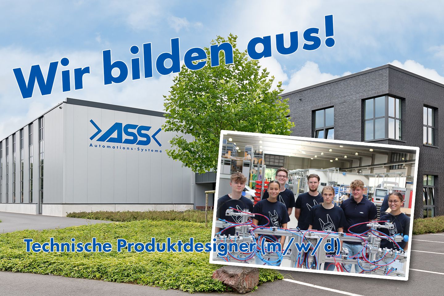 Die ASS Maschinenbau GmbH in 51491 Overath bildet auch 2024 aus: Technische Produktdesigner (m/w/d) 