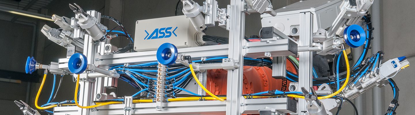 Greifer zur Stoßfängerentnahme aus Komponenten der ASS Maschinenbau GmbH.