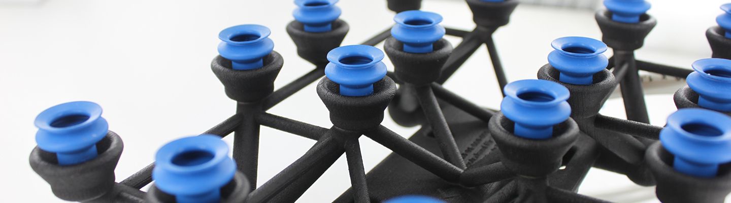 16-fold robot gripper 3D printed using the SLS process